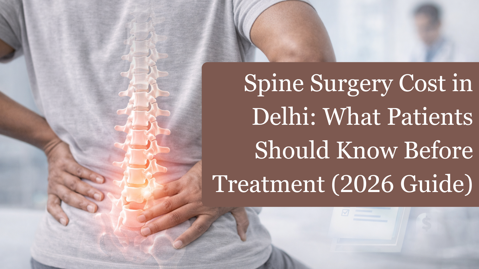 Spine Surgery Cost in Delhi: What Patients Should Know Before Treatment (2026 Guide)