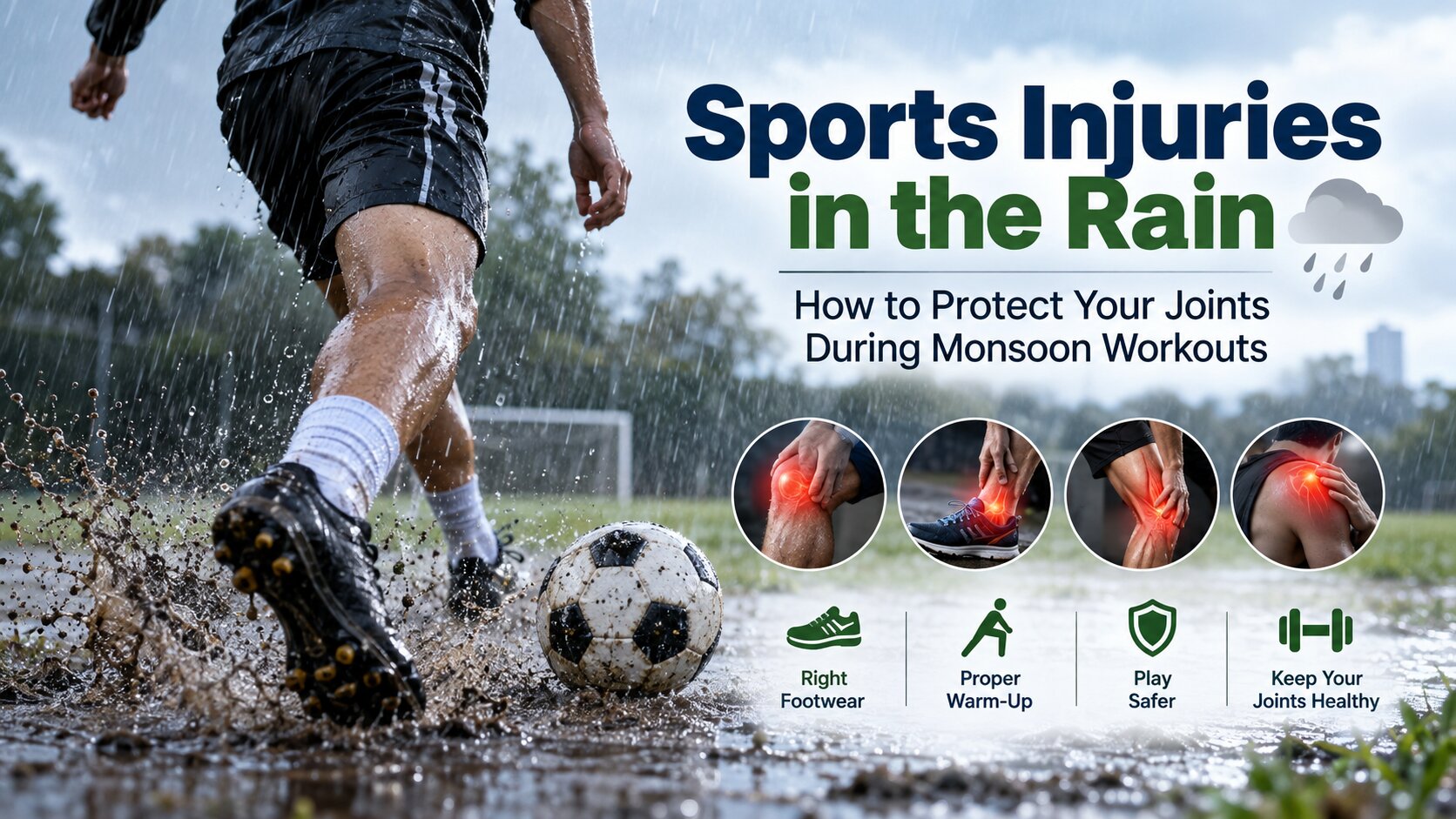 Rainy Sports Injury Prevention Infographic